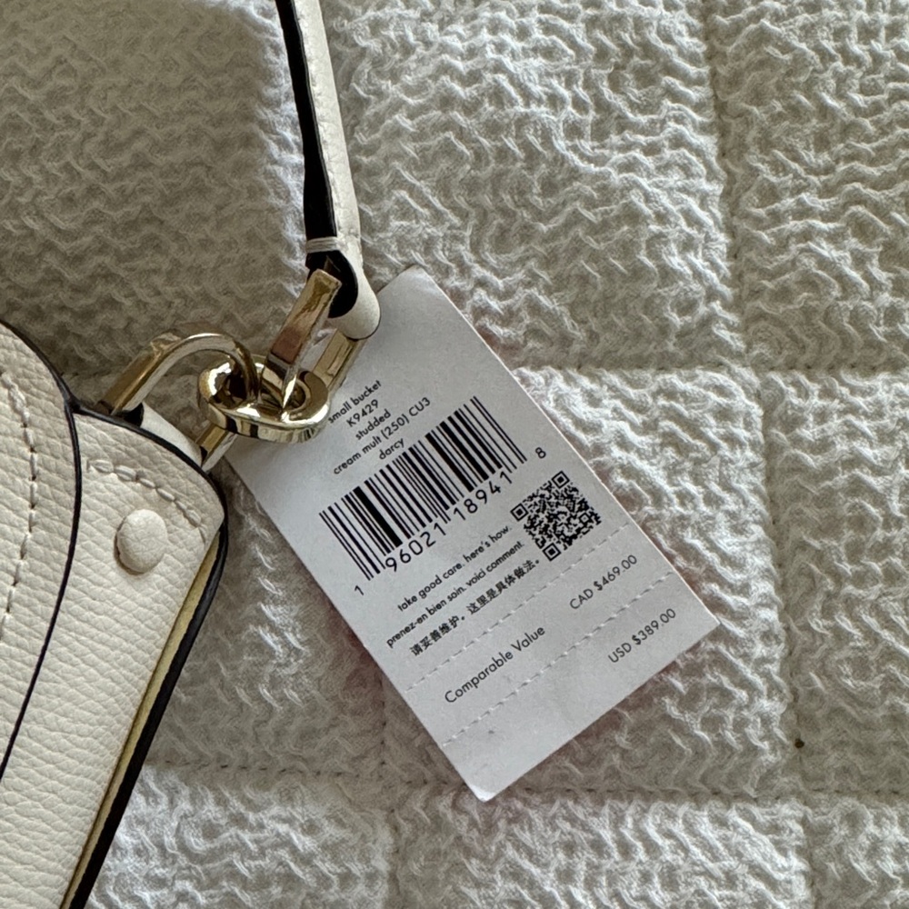 Kate Spade Cream Shoulder Bag with Multicolor Studs - Picture 5 of 5